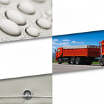 SZARA PLANDEKA 4x7 M 650G/M2 PRZEMYSŁOWA OCHRONNA Z OCZKAMI OKRYCIOWA