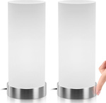 ZESTAW 2x LAMPKA NOCNA STOŁOWA LAMPA PROSTA STOJĄCA ZE ŚCIEMNIACZ DOTYKOWA