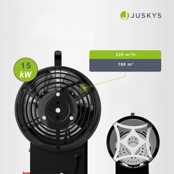 NAGRZEWNICA GAZOWA 15 kW MOBILNA DMUCHAWA GRZEJNIK PIECYK + WĄŻ REDUKTOR