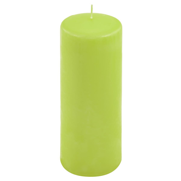 ŚWIECE STOŁOWE ZIELONE 4 SZT 20x7,5 CM ŚWIECZKI TRADYCYJNE KOLUMNOWE