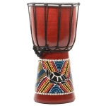 BĘBEN DJEMBE 30 CM Z KOZIEJ SKÓRY MAHOŃ AFRYKAŃSKI INSTRUMENT ZÓŁW