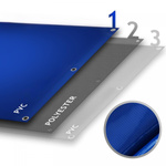 NIEBIESKA PLANDEKA 4x8 M 650G/M2 PRZEMYSŁOWA OCHRONNA Z OCZKAMI OKRYCIOWA
