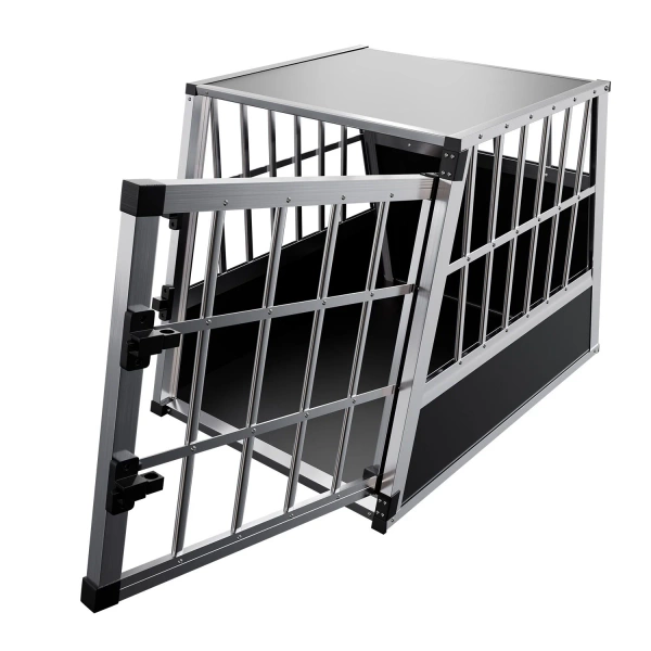 TRANSPORTER DLA PSA ZWIERZĄT ALUMINIOWA KLATKA PODRÓŻNA DO AUTA BAGAŻNIKA L