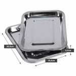 DESKA DO KROJENIA BAMBUS Z DWOMA NACZYNIAMI MISAMI ALUMINIOWYMI 40X29 CM