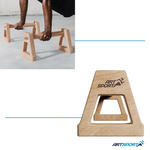 2x UCHWYTY DO POMPEK DREWNIANE PORĘCZE PARALETKI XL ANTYPOŚLIZGOWA PODSTAWA