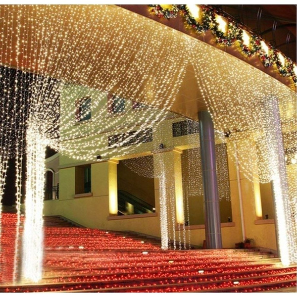 KURTYNA ŚWIETLNA ZWISAJĄCE LAMPKI SOPLE 3x6M 600 DIOD