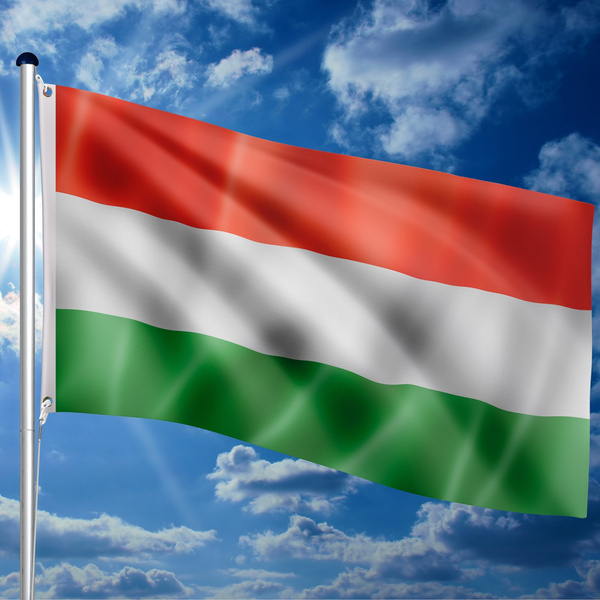 MASZT FLAGOWY 6,5M MASZT DO FLAGI + FLAGA WĘGIER