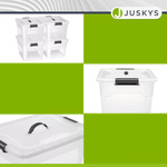 4x POJEMNIK 30L DO PRZECHOWYWANIA Z POKRYWĄ ZESTAW UNIWERSALNY ORGANIZER