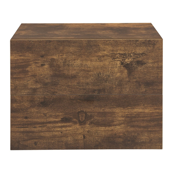 WISZĄCA SZAFKA NOCNA 2 SZUFLADY 40x29x30 CM DREWNOPODOBNA RUSTYKALNA