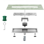 ODPŁYW LINIOWY 60 CM PRYSZNICOWY PODŁOGOWY SZCZELINOWY STAL WZÓR FALE