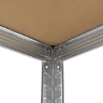 8x REGAŁ MAGAZYNOWY 180x90x40CM 7000KG SREBRNY METALOWY PÓŁKI GARAŻ PIWNICA