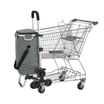 WÓZEK 3w1 NA ZAKUPY ZAKUPOWY NA SCHODY TORBA NA KÓŁKACH SKŁADANY SZARY