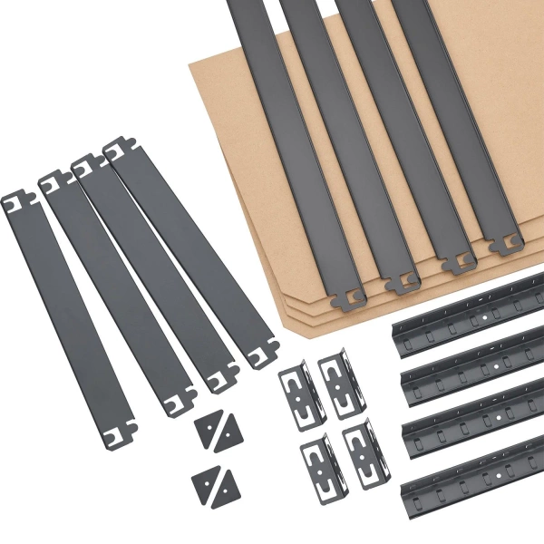 3x ZESTAW REGAŁ METALOWY MAGAZYNOWY 160x80x40 PIWNICA WARSZTAT GARAŻ SZARY