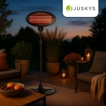 PROMIENNIK ELEKTRYCZNY 2000W TARASOWY CZARNY GRZEJNIK STOJĄCY 3 TRYBY