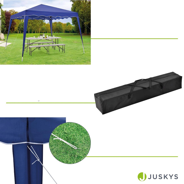 NIEBIESKI PAWILON OGRODOWY 3X3 NAMIOT IMPREZOWY HANDLOWY EKSPRESOWY STELAŻ
