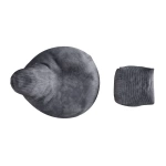 FOTEL RELAKSACYJNY TELEWIZYJNY WYPOCZYNKOWY GAMINGOWY Z PUFĄ CIEMNY SZARY L