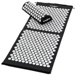 MAXXIVA CZARNA MATA DO AKUPRESURY 130x50 CM Z KOLCAMI NA BÓL PLECÓW