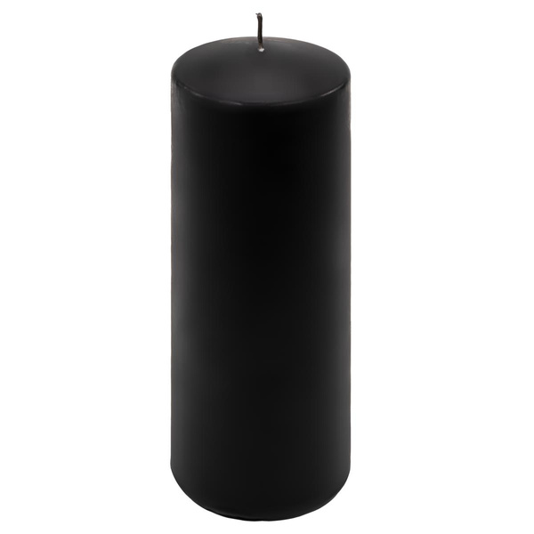 ŚWIECE STOŁOWE CZARNE 4 SZT 20x7,5 CM ŚWIECZKI WALCOWE TRADYCYJNE KOLUMNOWE