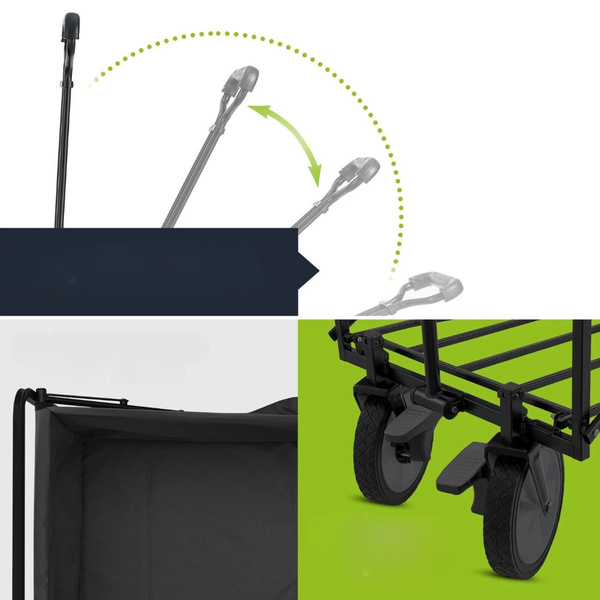 WÓZEK PRZYCZEPKA TRANSPORTOWA BAGAŻOWA PLAŻOWA DO 100KG SKŁADANA