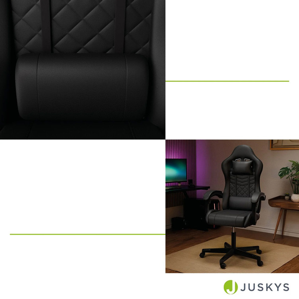 FOTEL GAMINGOWY BIUROWY KUBEŁKOWY ERGO DLA GRACZA OBROTOWY HYPERSEAT CZARNY