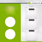 4x POJEMNIK 45L DO PRZECHOWYWANIA Z POKRYWĄ ZESTAW UNIWERSALNY ORGANIZER