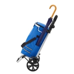 WÓZEK 3w1 NA ZAKUPY ZAKUPOWY 56 L TORBA NA KÓŁKACH SKŁADANY LEKKI NIEBIESKI