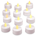12x ŚWIECZKI LED TEALIGHT BIAŁE BEZPŁOMIENIOWE NA BATERIE + TIMER 6/18H