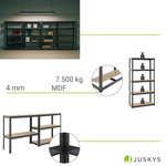 8x REGAŁ MAGAZYNOWY 180x90x40CM 7000KG SZARY METALOWY PÓŁKI GARAŻ PIWNICA