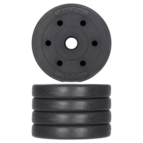 2x OBCIĄŻENIA BITUMICZNE HANTLE OBCIĄŻNIKI TALERZE 2x 2,5KG 31MM DO HANTLI