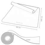 CZARNA MATA TPE 190x60x0,6cm DO ĆWICZEŃ FITNESS 