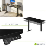 BIURKO ELEKTRYCZNE 120x60 REGULOWANE CZARNE Z REGULACJĄ WYSOKOŚCI PAMIĘCIĄ