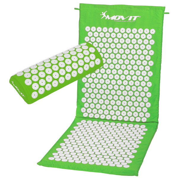 ZIELONA MATA ZDROWOTNA DO AKUPRESURY 130x50 CM Z KOLCAMI NA BÓL PLECÓW