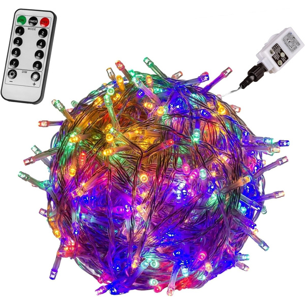 LAMPKI CHOINKOWE 400 LED OZDOBA ŚWIĄTECZNA KOLOROWY ŁAŃCUCH ŚWIETLNY +PILOT