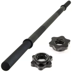 GRYF PROSTY Z GWINTEM 180 CM / 30 MM CZARNA SZTANGA DO 300 KG