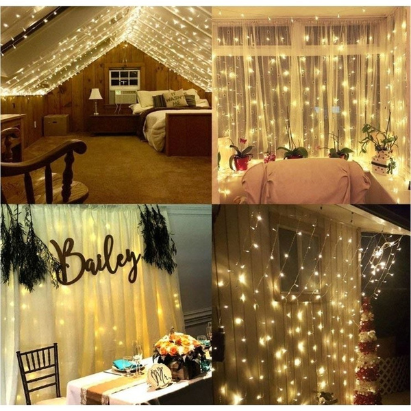 KURTYNA ŚWIETLNA ZWISAJĄCE LAMPKI SOPLE 3x6M 600 DIOD