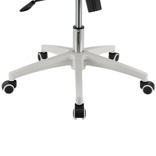 ERGONOMICZNY FOTEL BIUROWY GAMINGOWY OBROTOWY ODDYCHAJĄCY SZARY BIAŁY