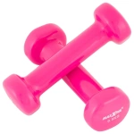 ZESTAW HANTLE WINYLOWE 2x 0,5 KG MAXXIVA RÓŻOWE CIĘŻARKI FITNESS HANTELKI