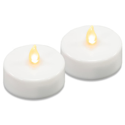 2x ŚWIECZKI PODGRZEWACZ LED BIAŁE BEZPŁOMIENIOWE TEALIGHT NA BATERIE +TIMER