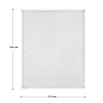 MOSKITIERA OKIENNA 110x130 CM DO OKNA ALUMINIOWA RAMA SIATKA NA OWADY BIAŁA