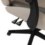 FOTEL GAMINGOWY BIUROWY KUBEŁKOWY GRACZA OBROTOWY HYPERSEAT BEŻOWY SZARY