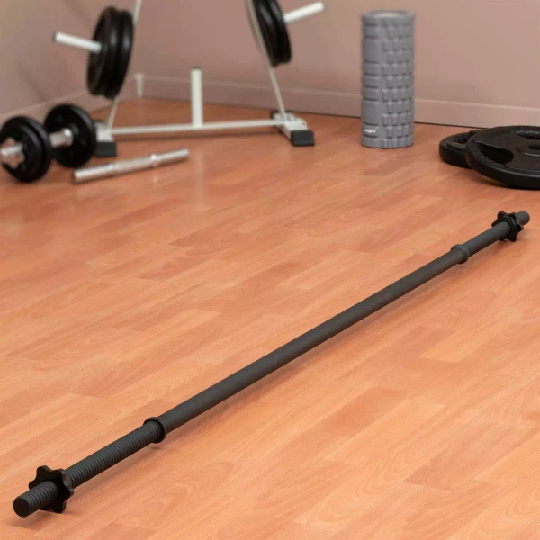 GRYF PROSTY Z GWINTEM 180 CM / 30 MM CZARNA SZTANGA DO 300 KG