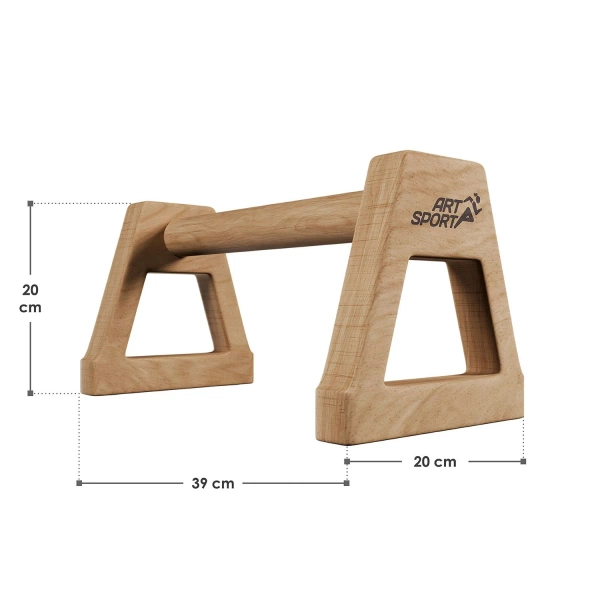 2x UCHWYTY DO POMPEK DREWNIANE PORĘCZE PARALETKI XL ANTYPOŚLIZGOWA PODSTAWA