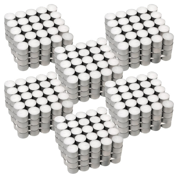 600 ŚWIECZEK TEALIGHT PODGRZEWACZE W ALUMINIUM CZAS PALENIA 8H BEZZAPACHOWE