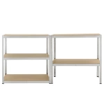 4x REGAŁ MAGAZYNOWY 180x90x40CM 3500KG SREBRNY METALOWY PÓŁKI GARAŻ PIWNICA