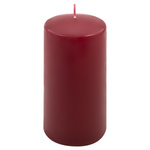 ŚWIECE STOŁOWE BORDOWE 4 SZT 15,5x7,5 CM ŚWIECZKI TRADYCYJNE KOLUMNOWE