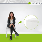 PUFA TABORET HOKER MELLY DO TOALETKI KOSMETYCZNEJ PODUSZKA Z EKOSKÓRY BIAŁY