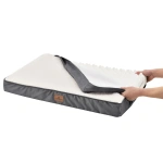 ORTOPEDYCZNE LEGOWISKO DLA PSA MATERAC ŁÓŻKO MILOW 92X69X8 CM BEŻOWO-SZARE