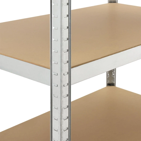 4x REGAŁ MAGAZYNOWY 180x90x40CM 3500KG SREBRNY METALOWY PÓŁKI GARAŻ PIWNICA