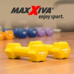 ZESTAW HANTLE NEOPRENOWE 2x 1,0 KG MAXXIVA ŻÓŁTE CIĘŻARKI FITNESS HANTELKI