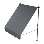 MARKIZA 150x120 CM ROZPOROWA BALKONOWA TELESKOPOWA TARASOWA ROLETA ANTRACYT
